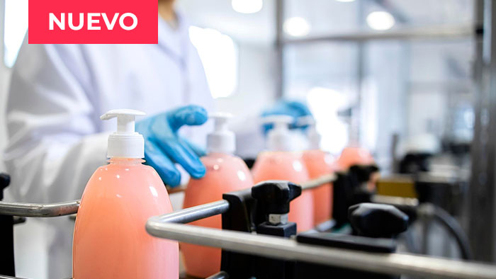 Producción de jabón líquido o detergente para desinfección en línea de producción